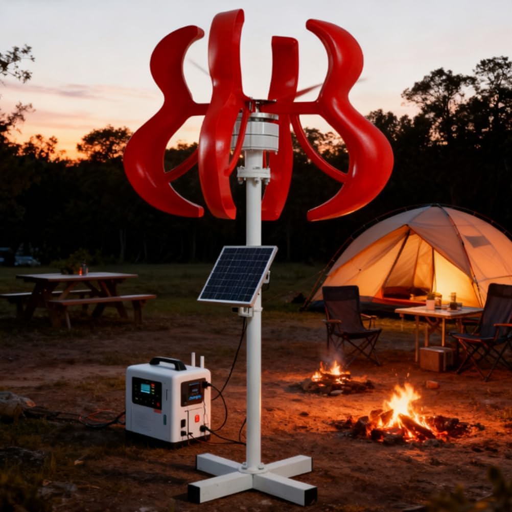 3 Phase AC Permanent Magnet Wind Generator Kit 10000W 12V/24V/48V/220V 4 Blade Wind Vertical Axis Generator with Controller for Outdoor