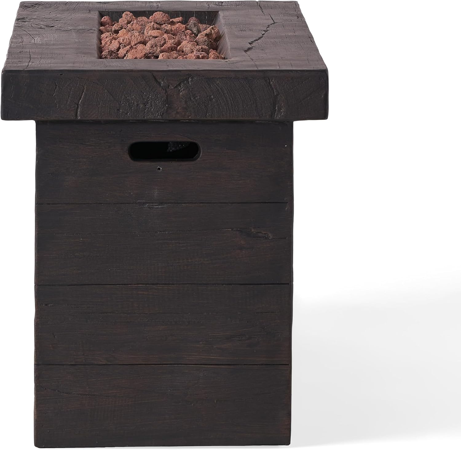 Christopher Knight Home Custer Outdoor Rectangular Fire Pit - 40,000 BTU, Brown