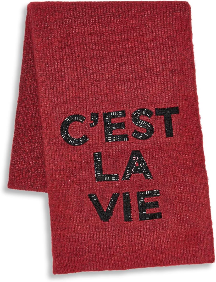 KARL LAGERFELD womens C'est La Vie Scarf With Sequins