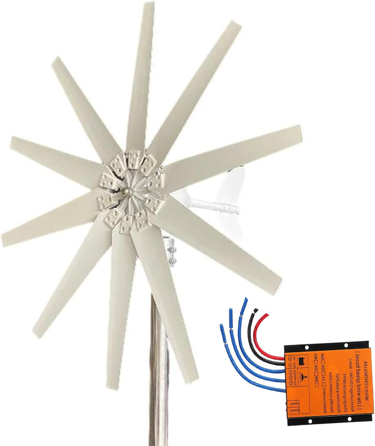 Magnetic Levitation Wind Turbine 12000W with Controller 10 Blades Wind Turbine Generator Kit, for Home Farm Rvs Boats 12V 24V 48V