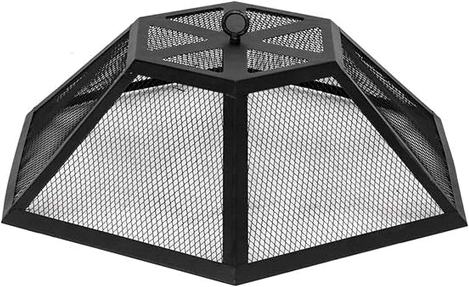 Fire Pit, Iron Fire Pit Outdoor Patio BBQ Camping Bonfire, Outdoor Fireplace Fire Bowl with Spark Screen, Great for Outdoor and Patio