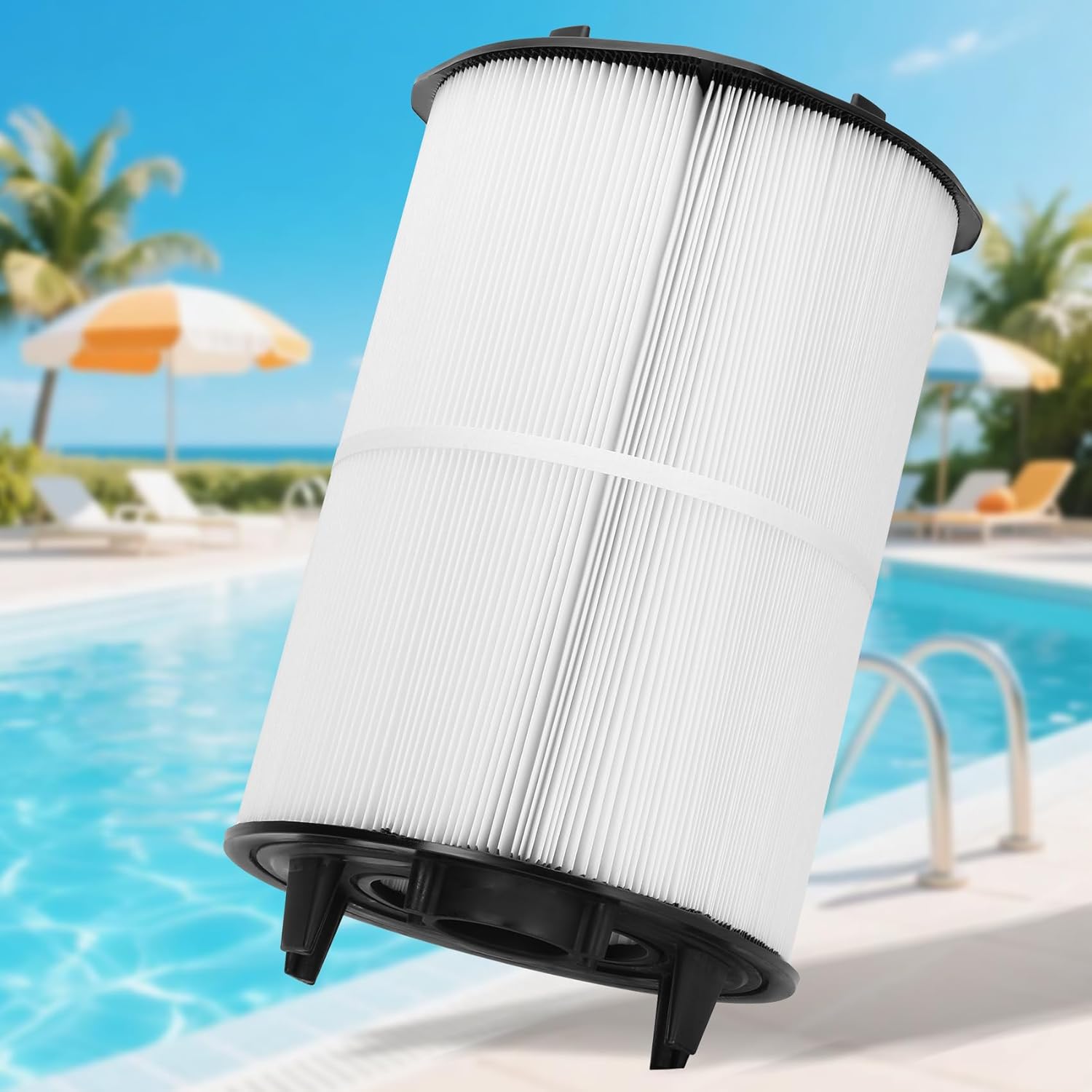 27002-0100S Pool Filter Cartridges, Replacement for Pentair Sta-Rite 27002-0100S Pool and Spa Filter, Compatible with Pentair Sta-Rite PLM100 & System 2 Filter, 100 sq.ft Filter Area