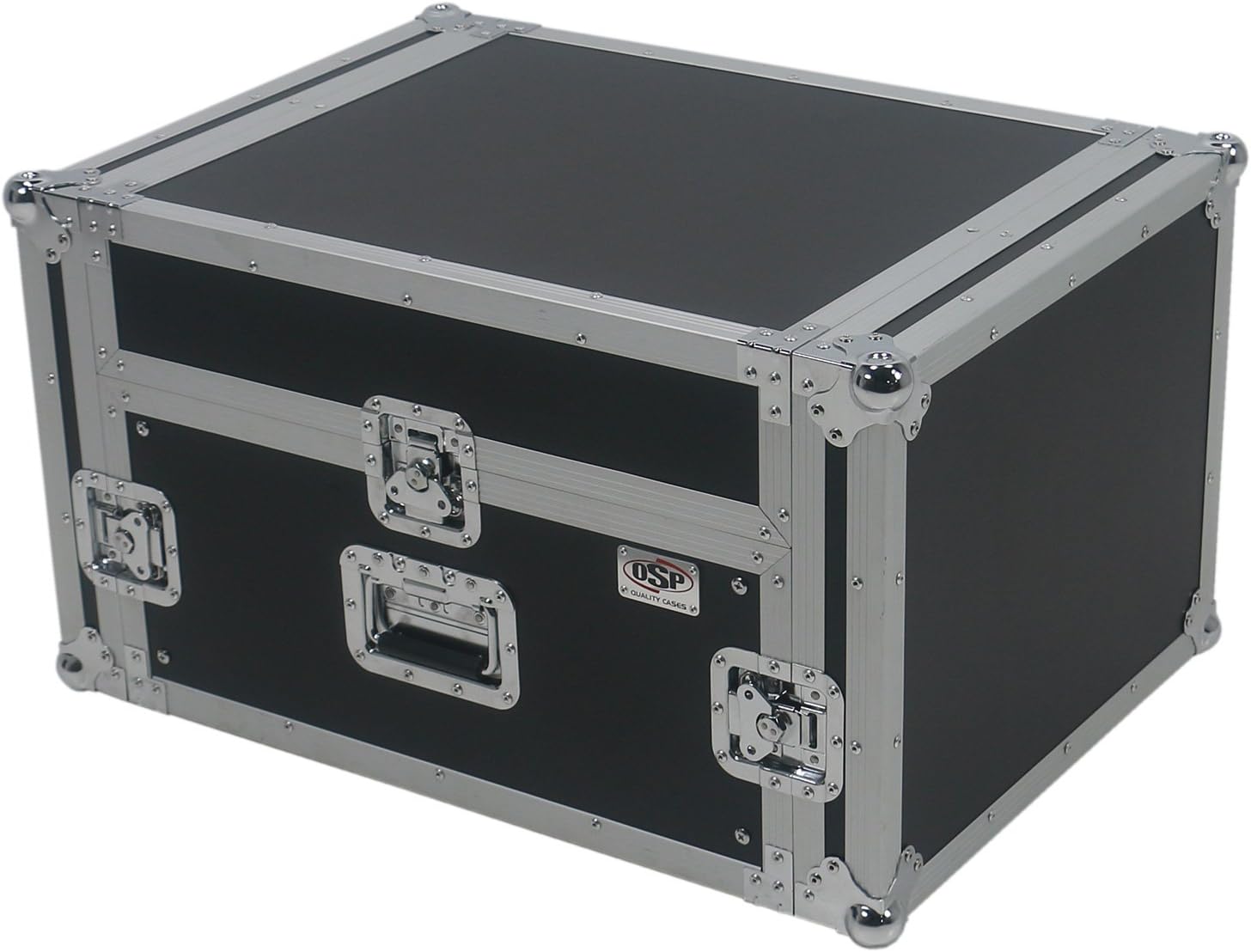 OSP Cases | ATA Road Case | 4-Space Amplifier Rack with 12-Space Mixer Slant | MC12U-4