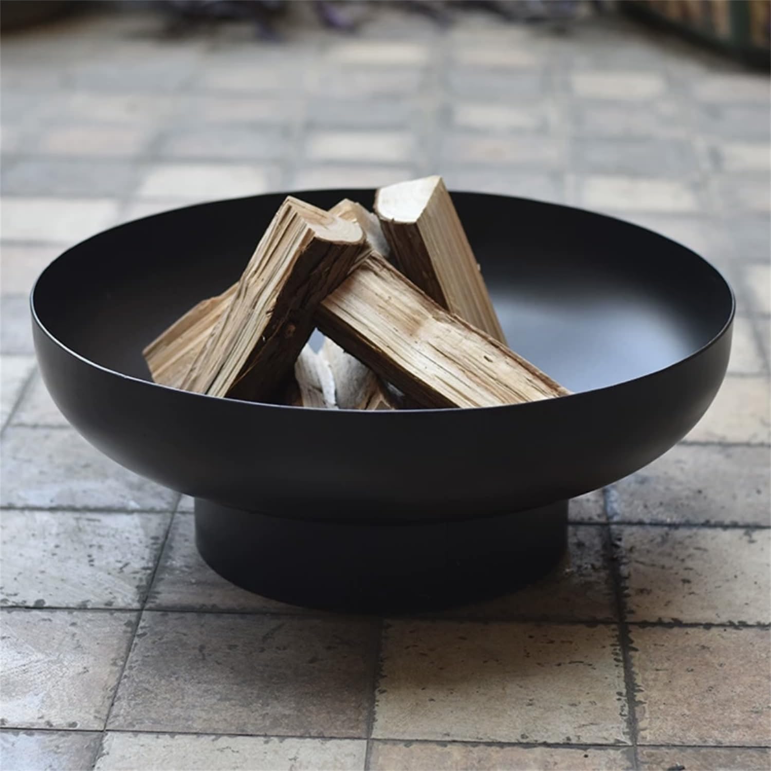 Outdoor Fire Pit, Portable Wood Burning Fire Pit Bowl,Heavy Duty Solid Metal Round Firepit,Bonfire Heating,Lightweight BBQ Grill Firepit,Outdoor Bonfire Fireplace,for Deck, Patio,60cm/23.6inch