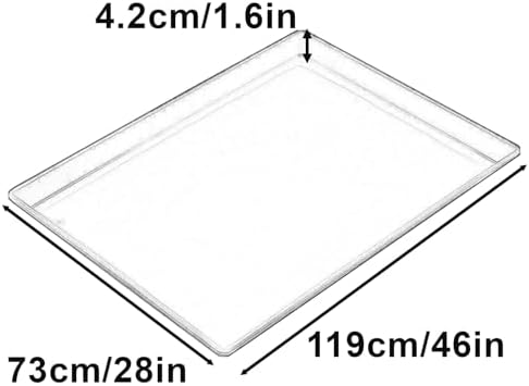 3 Large Plastic Trays Oil Drip Pan for Under Car Non-Slip Bottom Plastic Pan Refrigerator Tray Washing Machine Drip Pan(Pink,119x73.5x4.2cm)