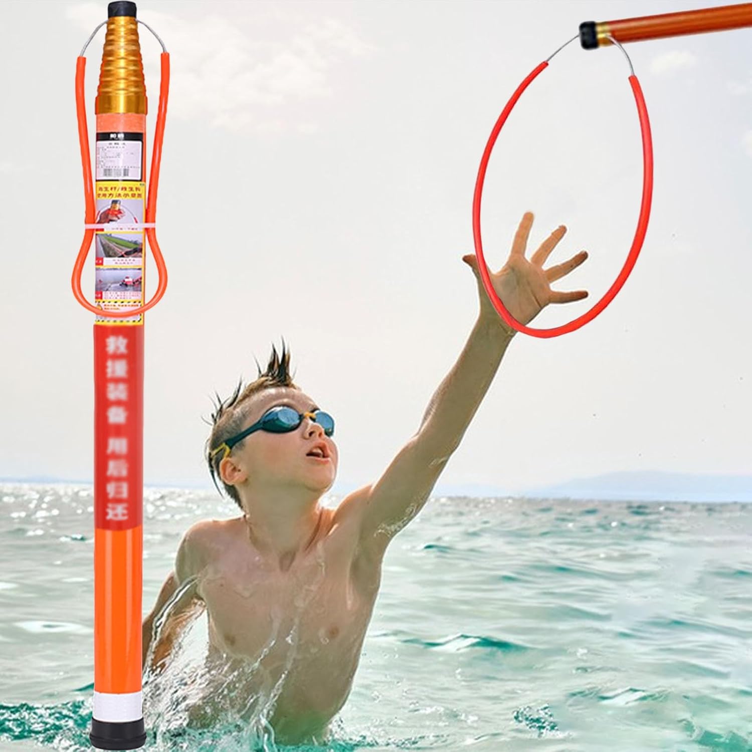 Pool Hook Pole Life Saving for Kids Adults, Water Swimming Pool Rescue Pole with Body Hook 15 Ft 18 20 Feet, Telescoping Pool Safety Pole/Emergency Life Saver Bars, Load 260lbs(6.5M/21.3FT)