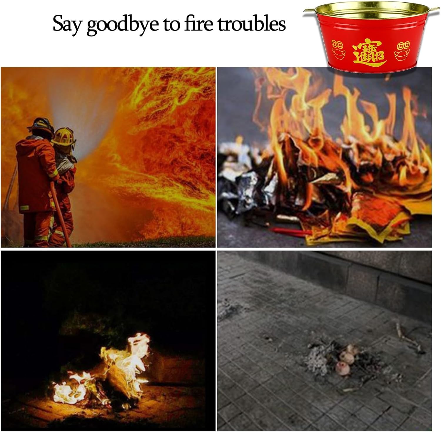 Incinerator Burn Barrels, Outdoor Fire Pit with Fire Hook, Burn Cage for Garden Paper Leaf Trash Wood Backyard Bonfire