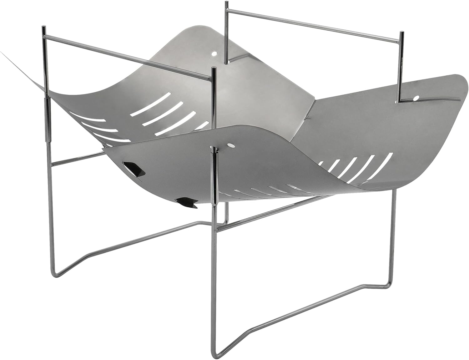 Thous Winds Portable Camping Fire Pit Stainless Steel Foldable Collapsible BBQ Grill Wood Burning Charcoal for Outdoor Camping