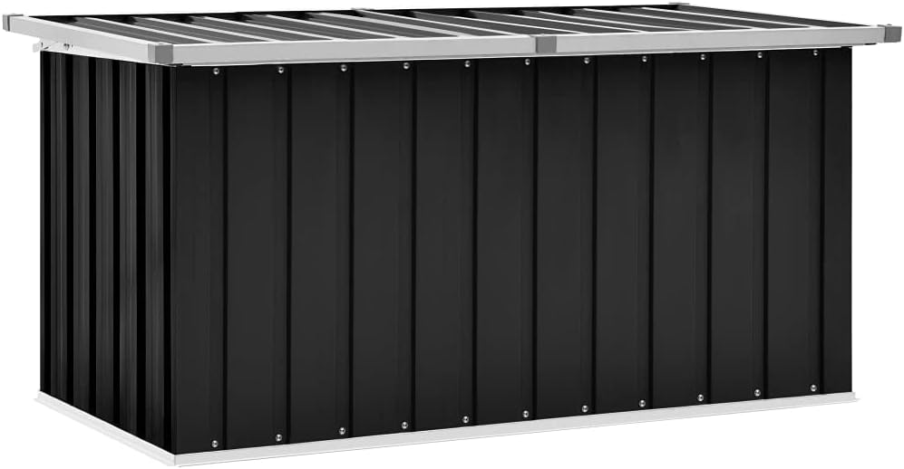 Deck Box Large Outdoor Storage for Patio Furniture, Steel Garden Tools, Pool Supplies,Outdoor Backyard Patio Storage Deck Box Container, Anthracite 50.8