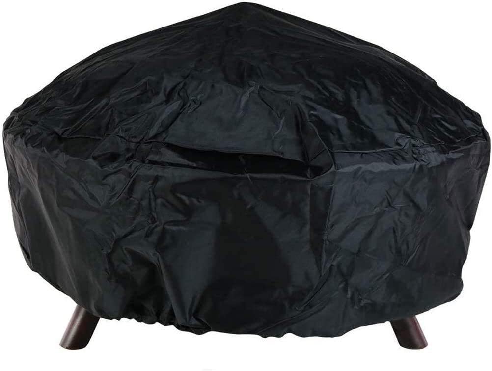 Fire Pits Outdoor Wood Burning Fire Large Bonfire Wood Burning Patio Coal Grill Firepit for Outside Grill Charcoal Smokeless Grill with Spark Screen Poker with Cover BBQ Cooking for Outside Camping Ba