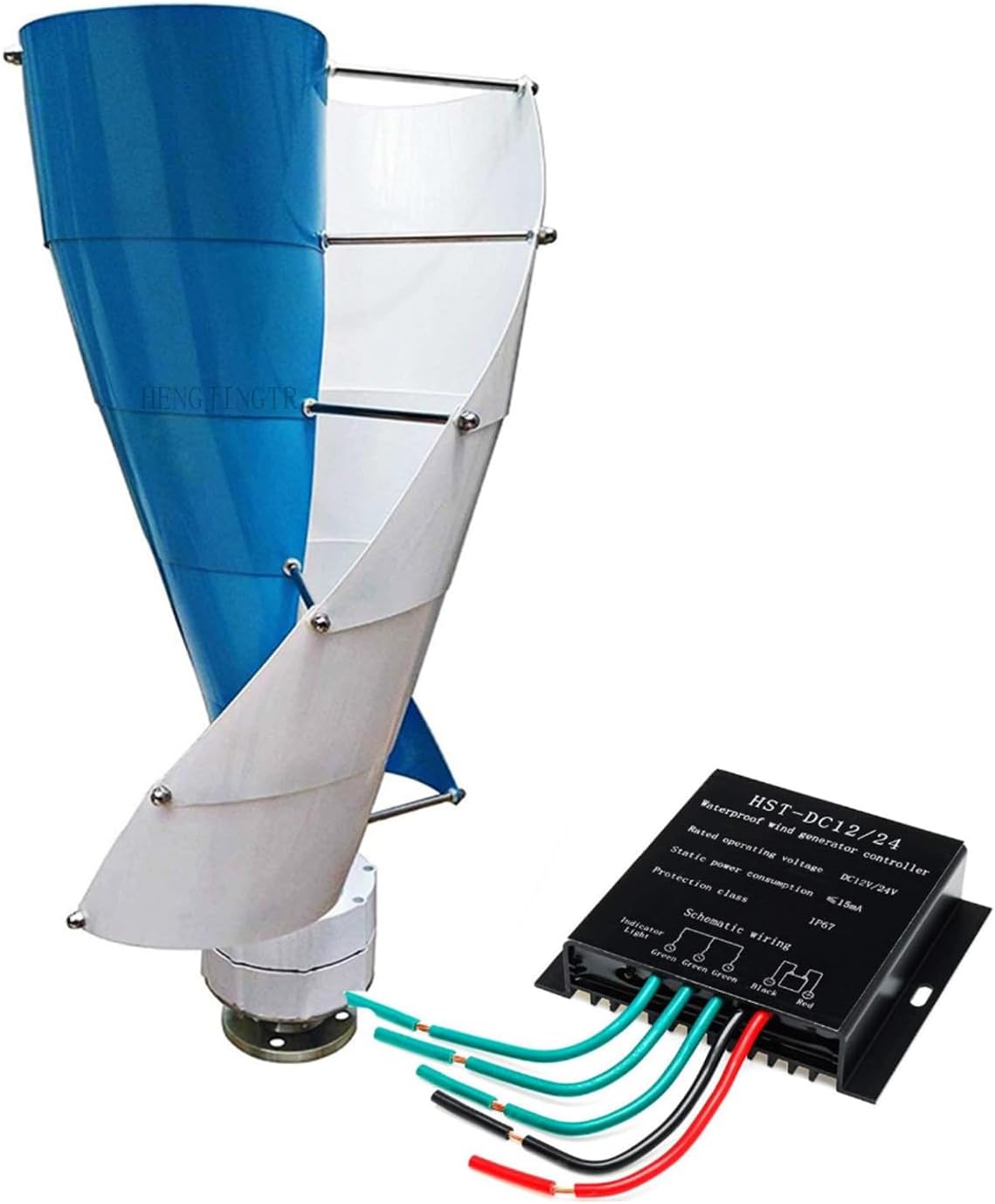 6000W 10 Blade Outdoor Windmill Power Kit, W/Controller 12V/24V/48V/220V Power Wind Turbine Generator for Renewable Energy Power Supplementation