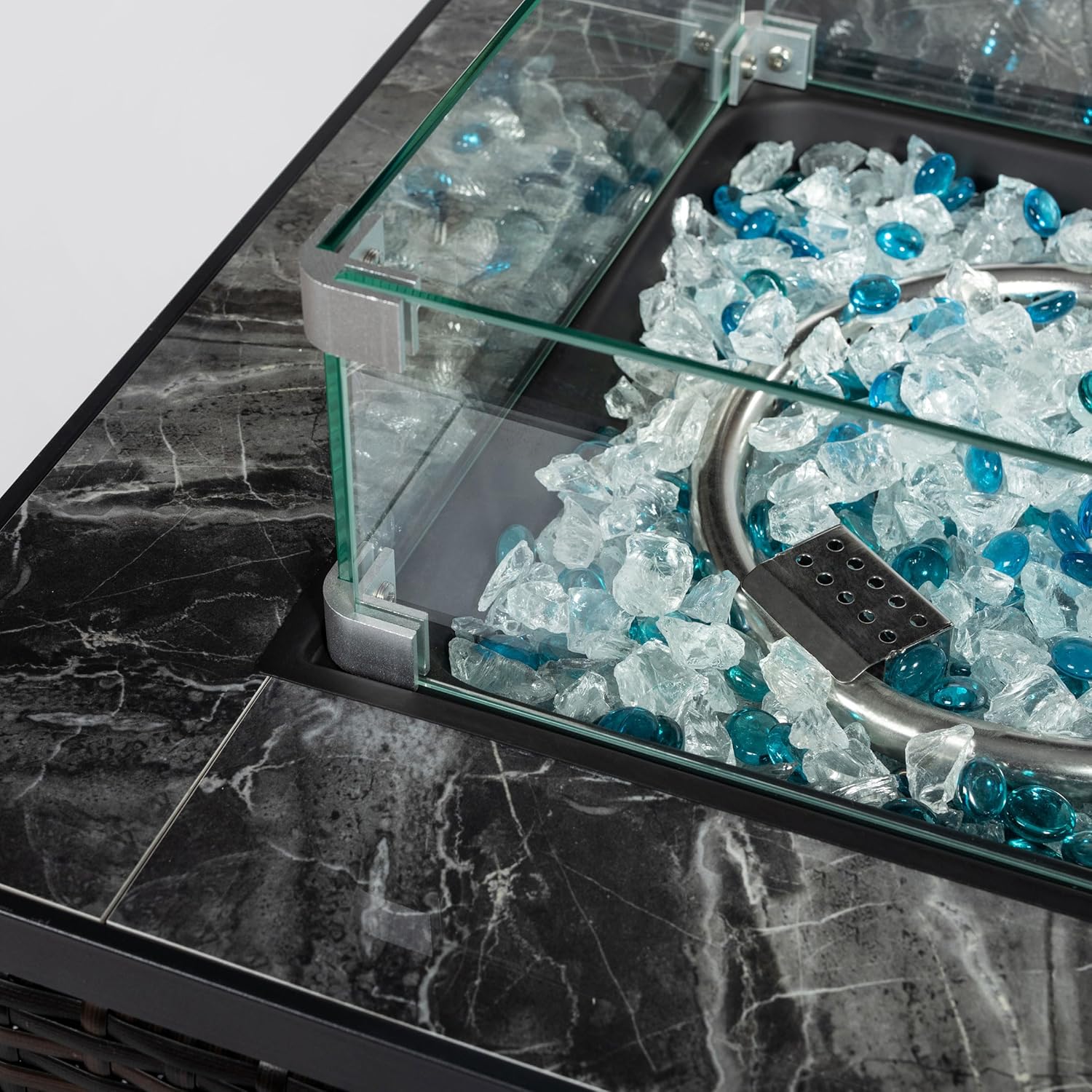 28 inch Multifunctional Heating Pit Table Propane fire Column Used for Decorating Garden Heating Tables