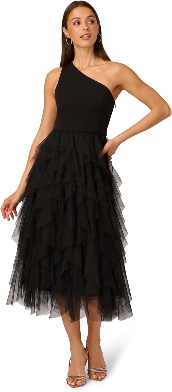 Adrianna Papell Women's Knit Crepe Midi Dress