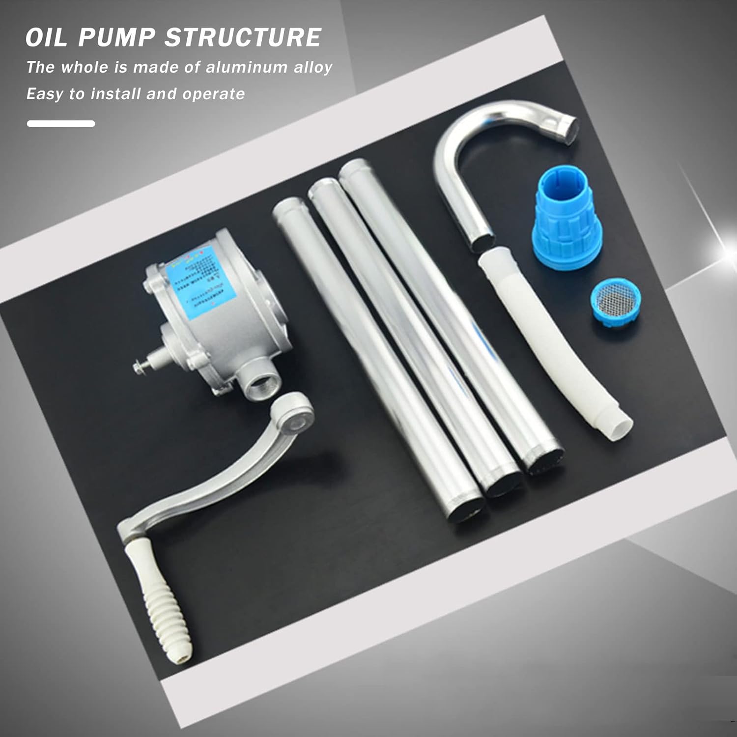 Hand Tool Aluminum Alloy Hand Oil Pump, Manual Oil Pump, Oil Suction Machine, Oil Drum Pump, Refueling Pump, Not Easy to Get Stuck