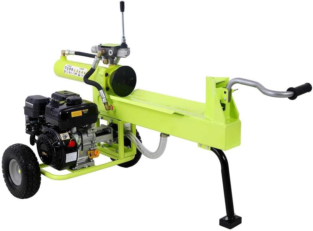 Portable Log Splitter 20 Ton, Electric Log Splitter 7HP Engine Wood Splitter with Rapid Auto Return Hydraulic Pump, Processing, Home Heating, and Yard Maintenance