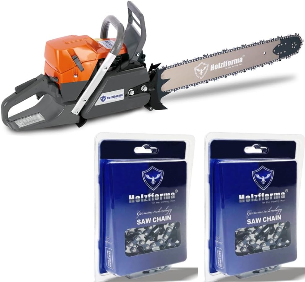 Farmertec 71cc G372 Holzfforma Orange Dark Grey Chainsaw Power Head With 24inch .3/8'' .058'' 84DL Bar Standard Ripping Skip Chain