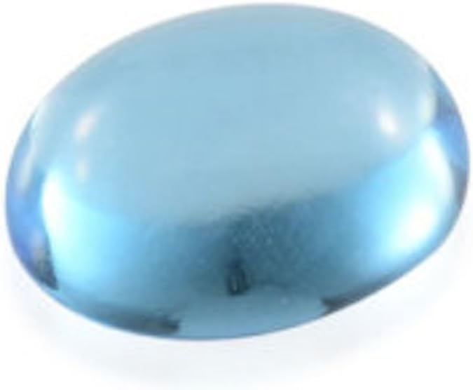 Natural Sky Blue Topaz Oval Cabochon 10x8 mm (25 pcs) AAA Top Quality Loose Gemstones
