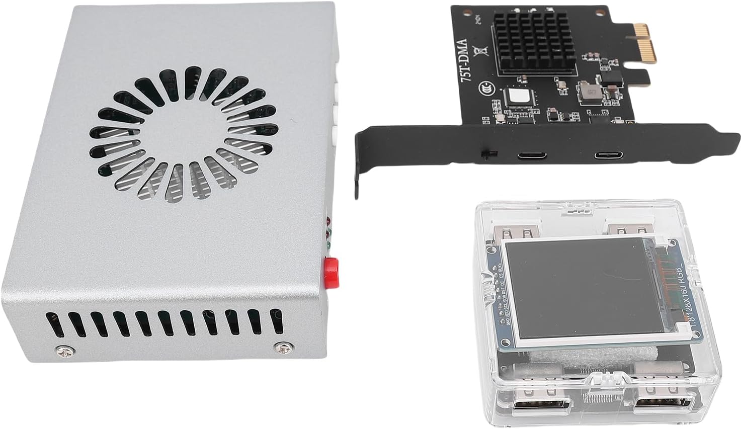 DMA Fuser Complete Kit 3840x2160 60Hz Keyboard Controller Overlayer Synthesizer, Aluminum Alloy Interface for Gaming Console, Dual Machine Access Support