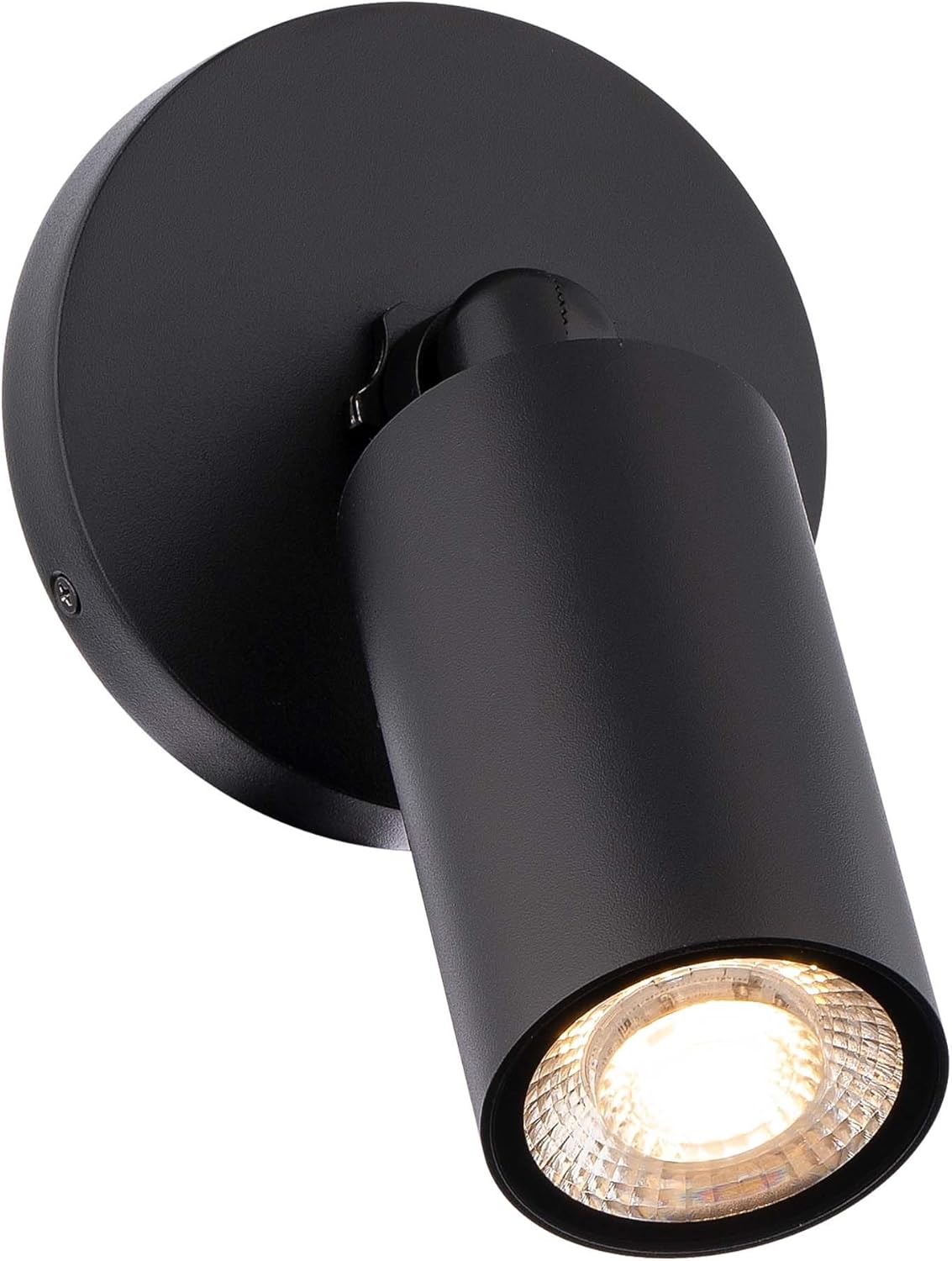 Cylinder LED Single Adjustable Indoor or Outdoor Wall Light 3000K in Black