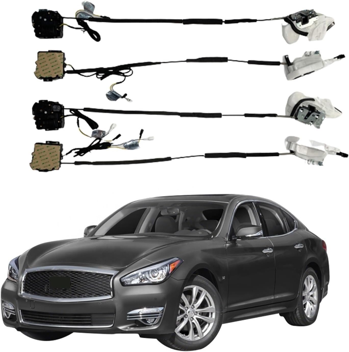 Car Soft Close Door Compatible for Infiniti Q70S Q70L 2015-2021 Electric Suction Automobile Refitted Automatic Locks Accessories(Q70 2015-2022)