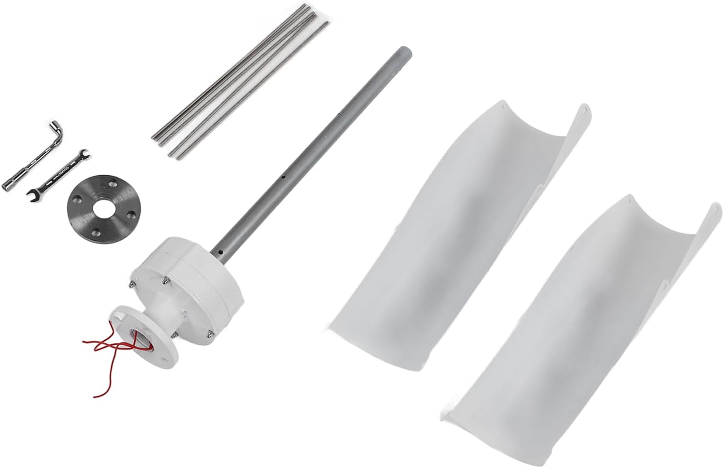 Wind Turbine, 600W Vertical Wind Turbine Permanent Magnet Generator, Low Noise Wind Power Generator Aluminum Alloy Blades for Marine, RV, Home, Boats, Cabin (12V)