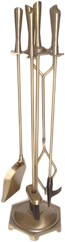 Patio Lounge Chairs Fireplace Tools Set 5 Pieces Wrought Iron Fire Place Pit Poker Holder 31