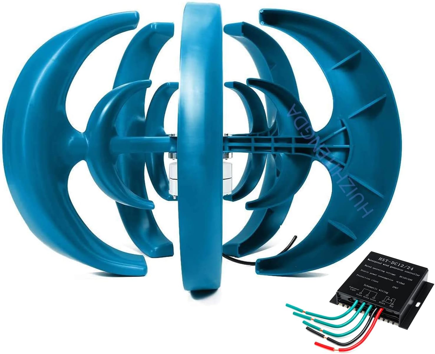 16000W Vertical Axis Wind Turbines Generator Lantern, 5 Blades Motor Kit Windmill Energy Charge Turbines + 20 Years of Service Life and 2 Years of Warranty