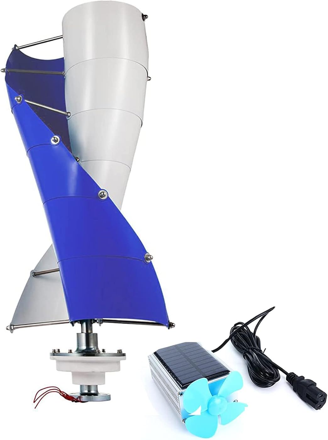 LiuSj JUnSt 8000W Wind Turbine Generator Kit with 2 Blades,Vertical Helix Wind Power Turbine Generator with Charge Controller for Marine RV Home Industrial