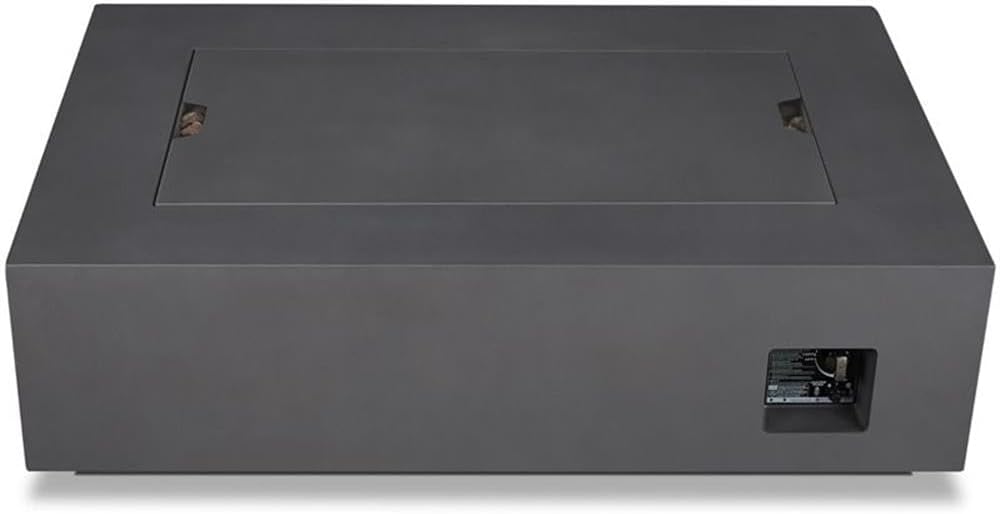Contemporary Large Propane Fire Table with Conversion Kit in Slate