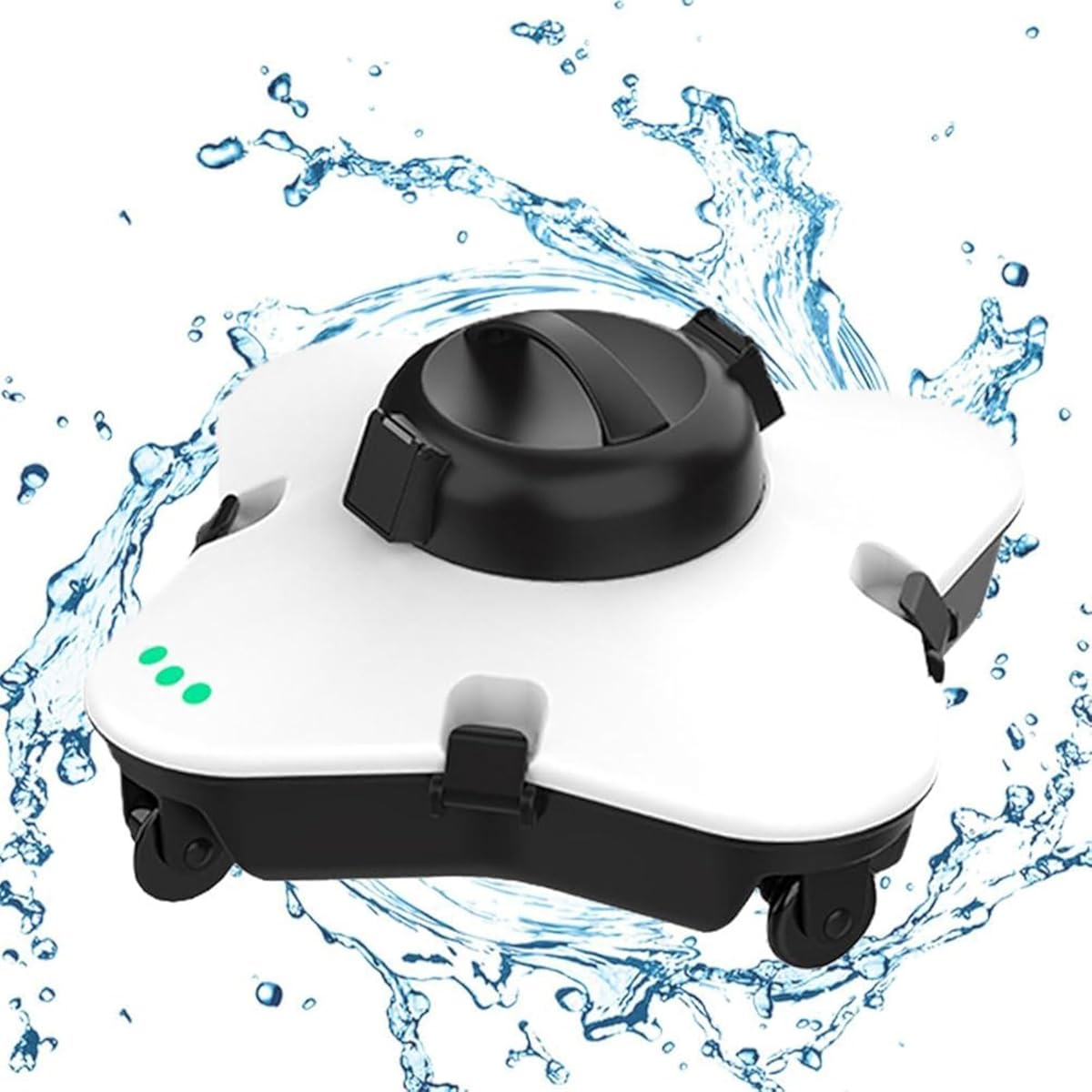 Cordless Pool Cleaner Robotic,Automatic Pool Vacuum Cleaner,Electric Pool Cleaning Robot,Lasts 120 Mins and 100㎡,7500mAh,Diving Depth 3M,for Indoor Outdoor Swimming Pools