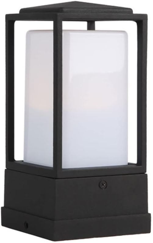 Outdoor Garden Posts Light, IP54 Waterproof Fence Pillar Lamp Aluminum Vintage Post Lamp Lighting Fixture with Pier Mount Column Light for Patio Garden Pathway Backyard