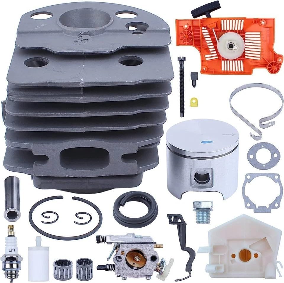 for Bore 46mm Cylinder Piston Kit For Husqvarna 55 51 Chainsaw Recoil Starter Filter