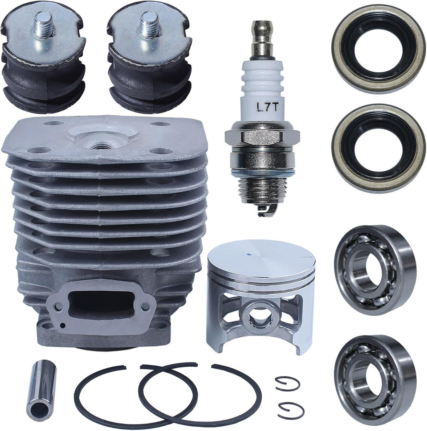 Fricgore Spare Parts for 60mm Cylinder Piston Kit for Husquarna K1250 3120 3120XP 3120K Chainsaw Oil Seal Bearing Spark Plug 506294271 - (Color: 1)