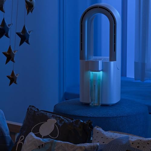 Portable AC Air Conditioner Portable Compact Indoor Air Conditioner with Removable Water Tank, Energy Efficient, Cooler Device for Bedroom, Living Room, Apartment, Studio (White)