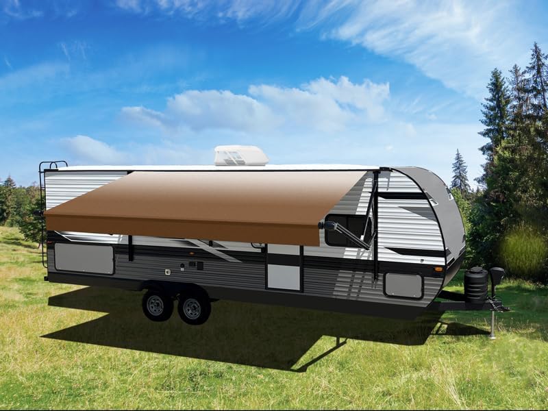 Velarium 19' RV Boxed Vinyl Canopy, Dune Fade – Heavy-Duty 13.5oz 3-Ply Material, Cold & Crack-Resistant RV Awning, All-Purpose Outdoor Canopy for RVs, Trailers, and Motorhomes (Fabric Size 18' 2
