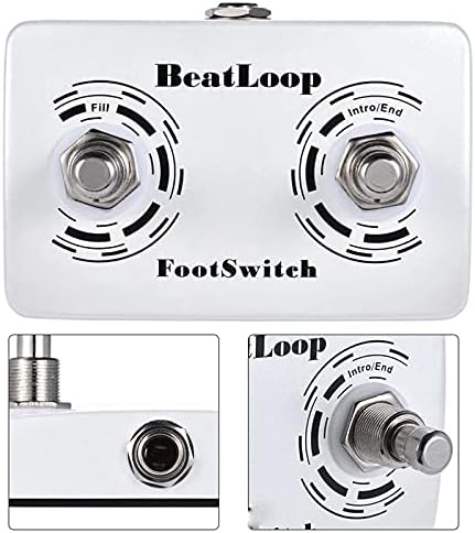 Momentary External Footswitch for Drum Machine & Guitar Effects Pedal Foot Switch with 6.35mm Stereo Cable