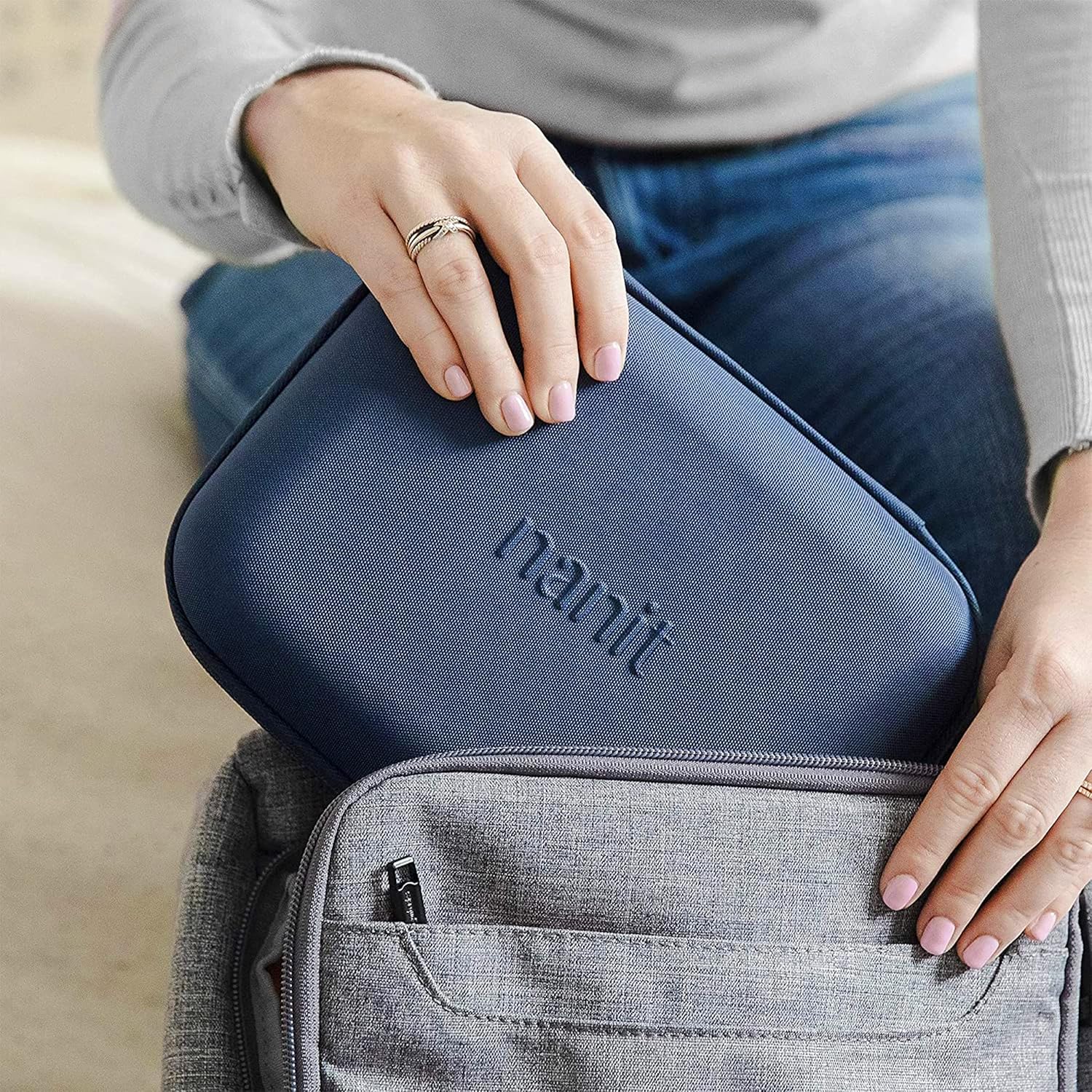 Nanit Travel Pack – Protective Compact Hard Case for Nanit Pro Smart Baby Monitor Plus Portable Flex Stand Accessory (Camera Not Included)