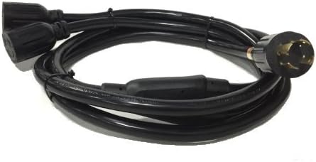 IronBox Electric – NEMA L14-30P to 2X L14-30R Y Splitter Power Cord – Rated for 30A, 250V with 10/3 SJT Cable, Male-to-Female Multi-Plug Adapter – Ideal for Generators & Power Equipments (10 Foot)