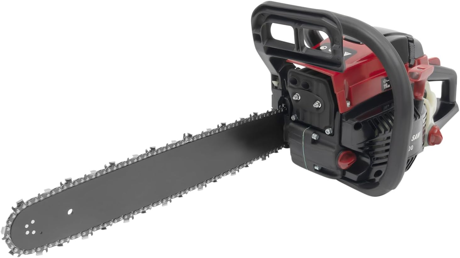 20 Inch 2.4kw Gasoline Chainsaw, 58CC 2-Stroke Gas Powered Chain Saw Single Cylinder, 10000RPM Engine, Self-reset Pull Start Chain Saws For Wood Cutting,Forest Felling,Tree Pruning (Black red)