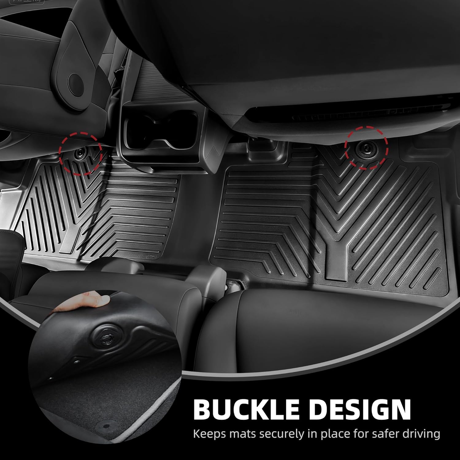 YITAMOTOR Floor Liner and Cargo Mats Fit for 2018-2026 Honda Odyssey Mini Passenger Van, All Weather TPE Car Floor Liners,Durable Anti-Slip Accessories, 1st & 2nd & 3rd Row & Cargo Liner, Black