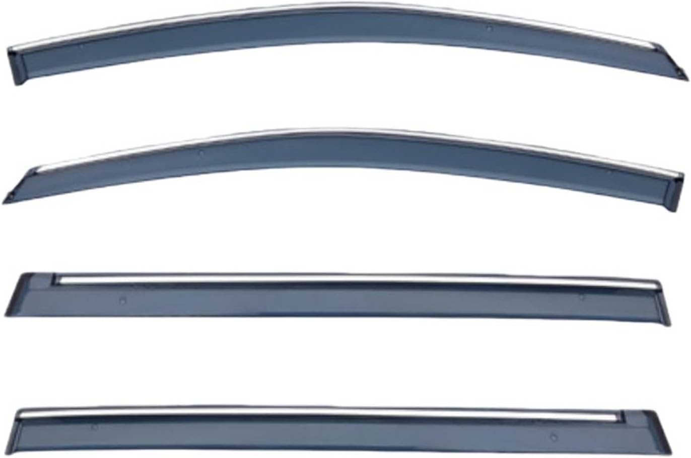 Window Deflectors for Toyota Estima MK3-XR50 2006-2019, Sun Rain Guard Window Visors Vent Shades with Bright Stripes Car Accessories