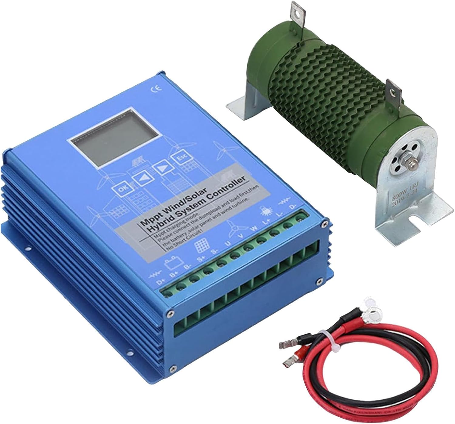 Wind Solar Hybrid Charge Controller,Hybrid Charge Controller,12V/24V/48V,15000W,Mppt Boost Charging with LCD Display and Dump Load,Automatic Controller for Home, Boat, Street Light 24V