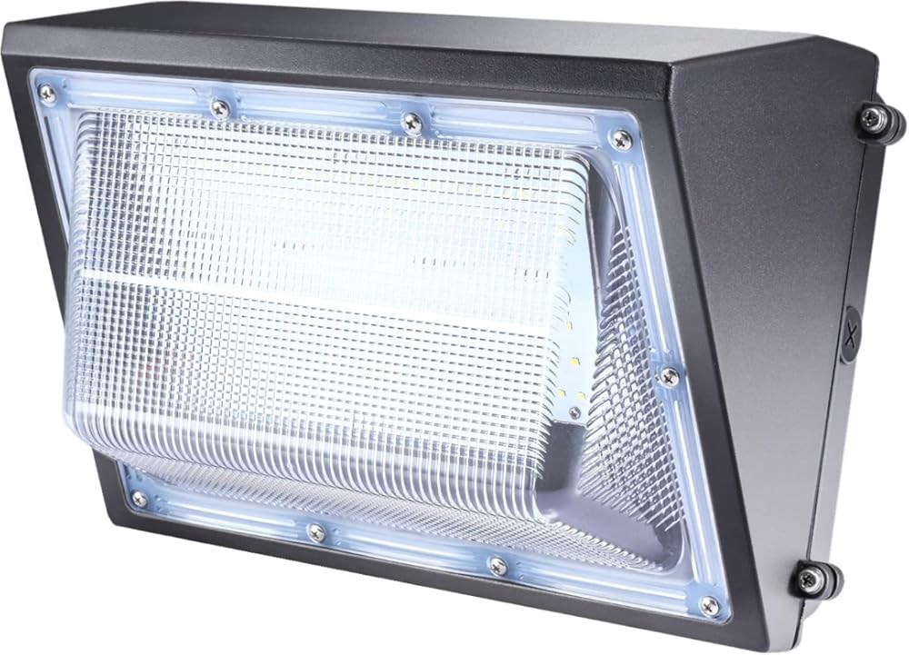 OSTEK 150W LED Wall Pack Lights with Dusk to Dawn Photocell Function 21000LM, 5000K Daylight Wall Pack, Commercial and Industrial Outdoor Security Lighting Fixture LED Flood Light IP65 Waterproof