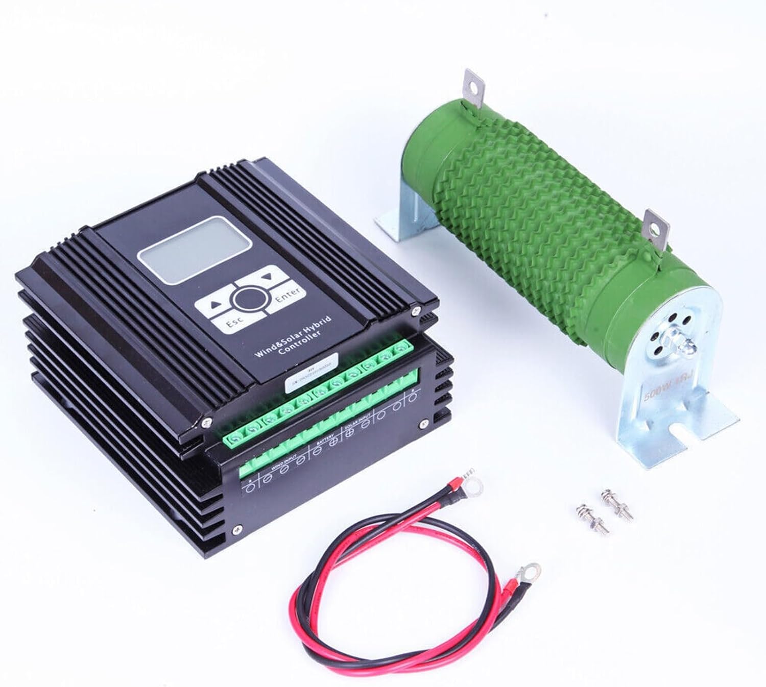 12V 24V 2000w Permanent Magnet Vertical Wind Turbine Kit Vertical Axis Wind Turbine With MPPT Controller For Home Garden Boat Marine Monitoring (Mast Not Included) ( Color : Green B , Size : 12v )