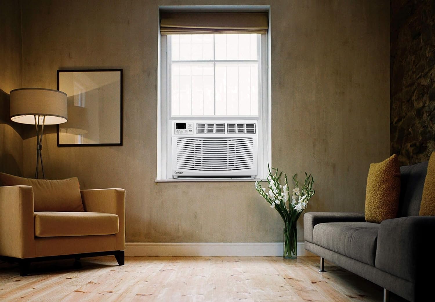 8,000 BTU Window Air Conditioner, Cools Up to 350 Sq. Ft., Quiet Operation, Cool/Fan/Dry Modes, Digital Display, Remote Control, Easy Install & 2-Year Warranty