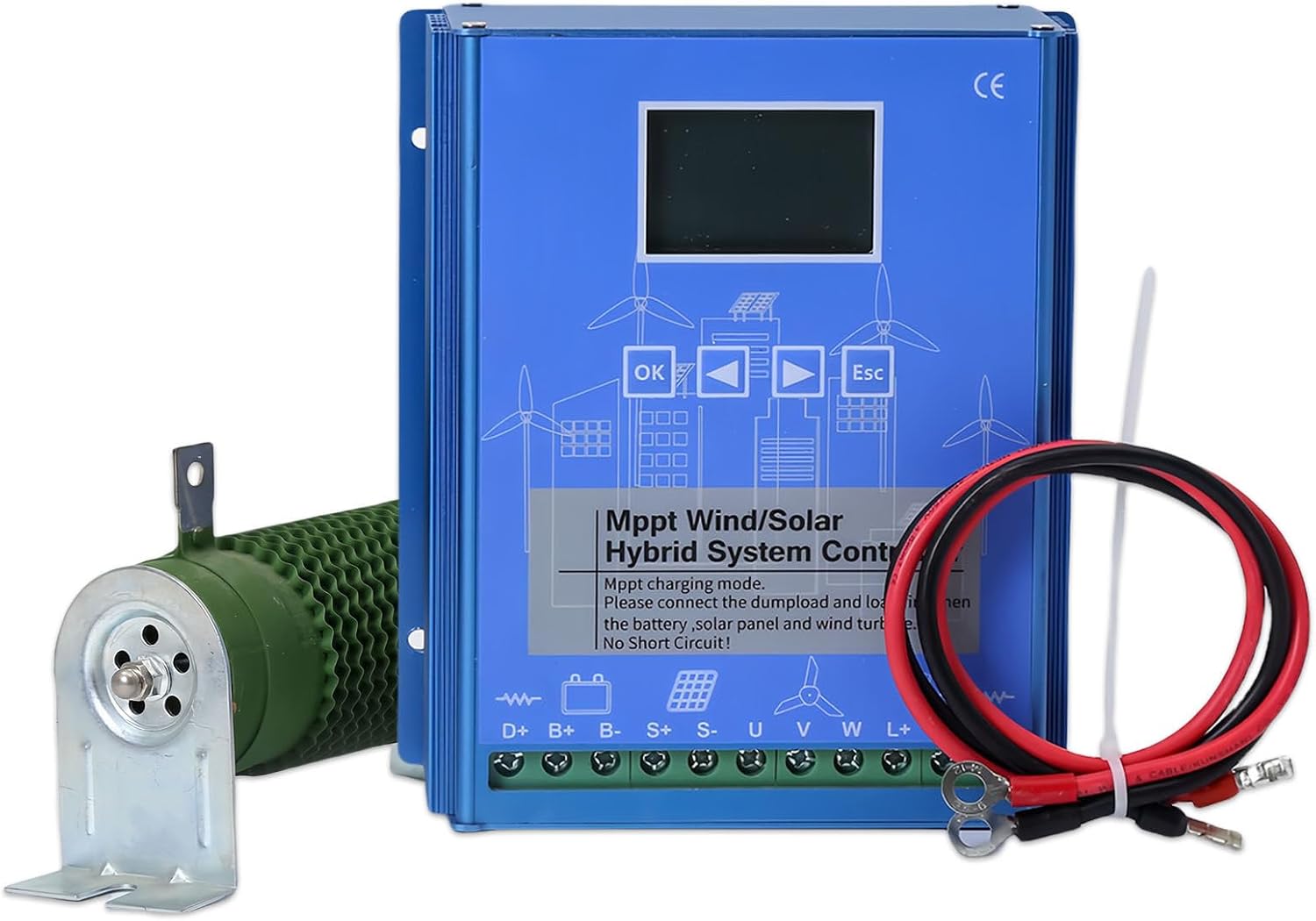 13000w Mppt Solar Wind Hybrid Charge Controller 6500w Solar and 6500w Wind Power Hybrid Charge Controller 12v/24v for Battery Booster System (12v/24v/48v) 48V-13000W