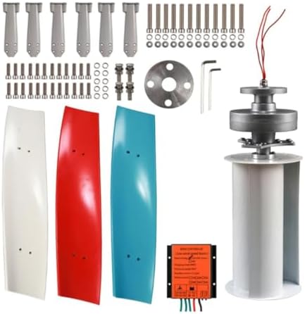 High-Efficiency 10000W 12V/24V/48V Three-Phase AC Permanent Magnet Wind Turbine with 3 Blades & Controller - Perfect for Boats, Homes, Gazebos & Chalets, 220V Output