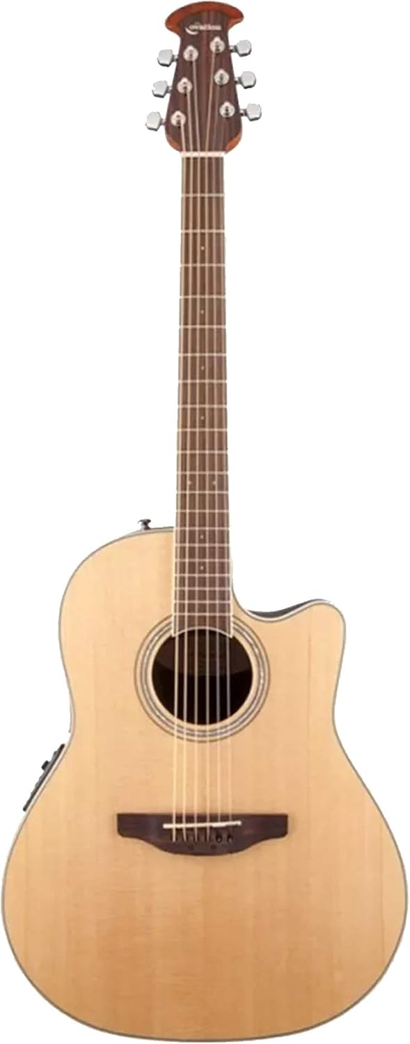 Ovation Celebrity Collection 6 String Acoustic-Electric Guitar, Right, Natural Cedar (CS24C-4)