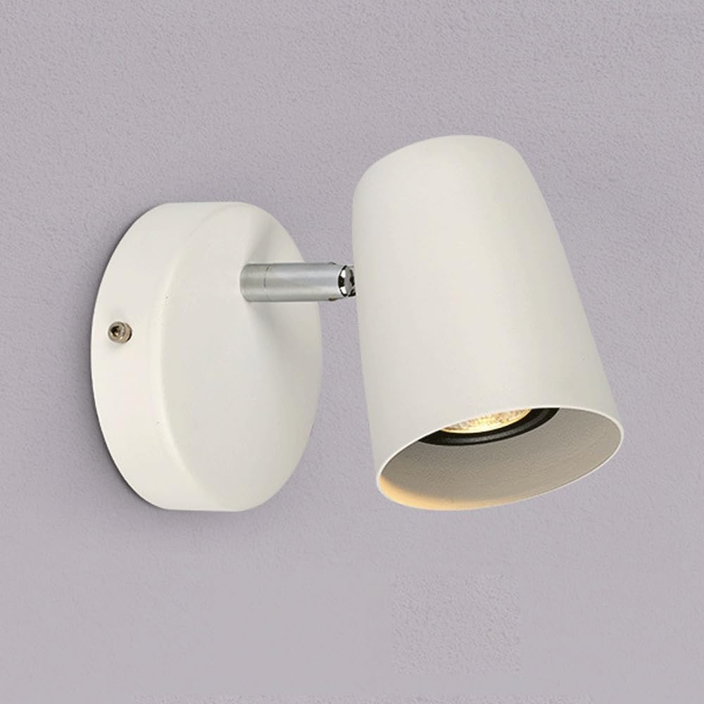 Vintage Metal Wall Sconce, Industrial Interior Spotlight Wall Lamp Fixture, Home Decor Hardwired Farmhouse Lighting Fixtures with Swing Arm Adjustable for Living Room Hallway Bedside (Colo (B)