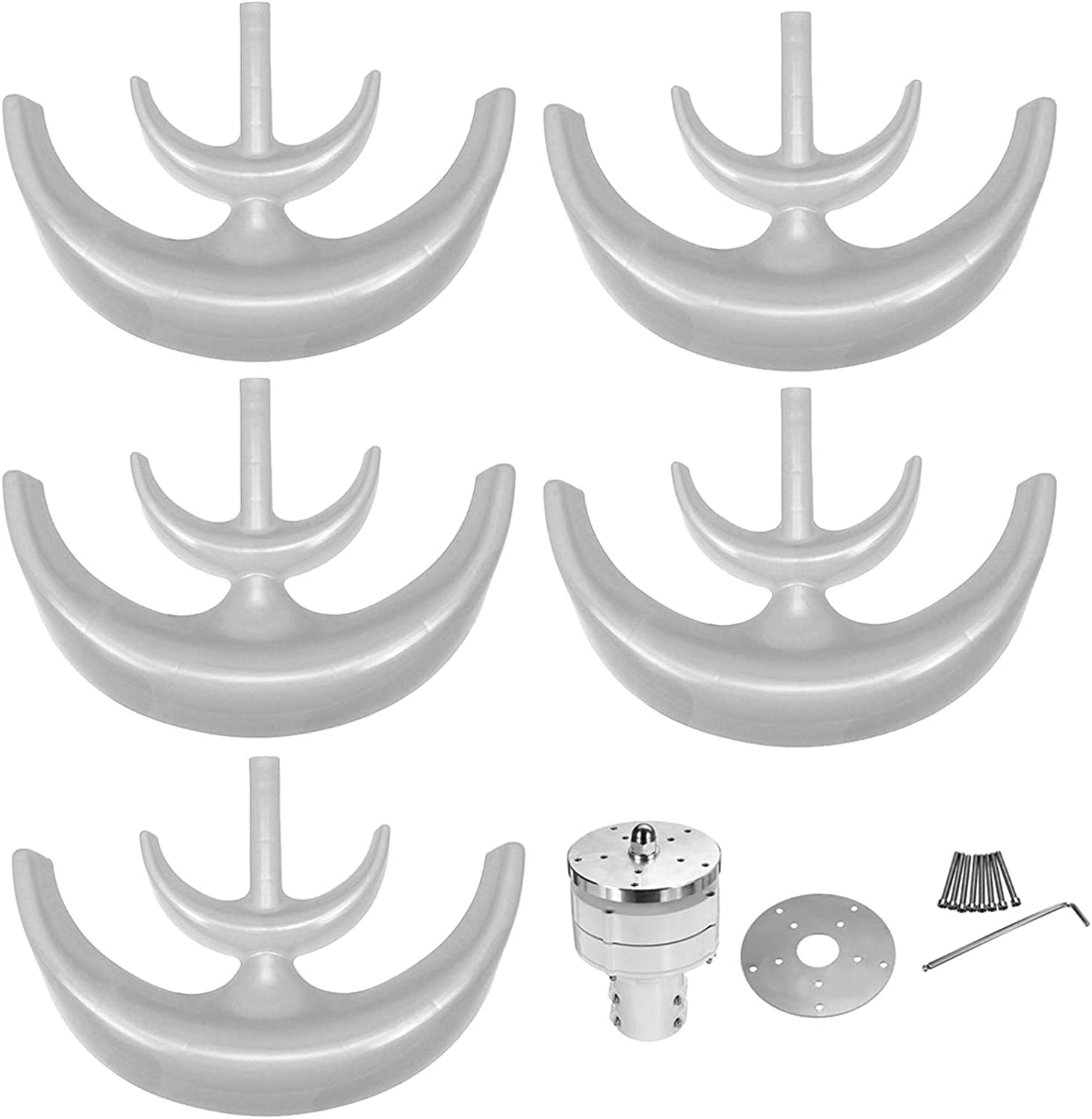 LiuSj JUnSt 4000W Vertical Axis Wind Turbines,Lantern Generator 5 Blades Motor Kit for Home Hybrids Streetlight Use Electromagnetic